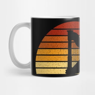 Vintage Sunset Harp Gift For Harpists Mug